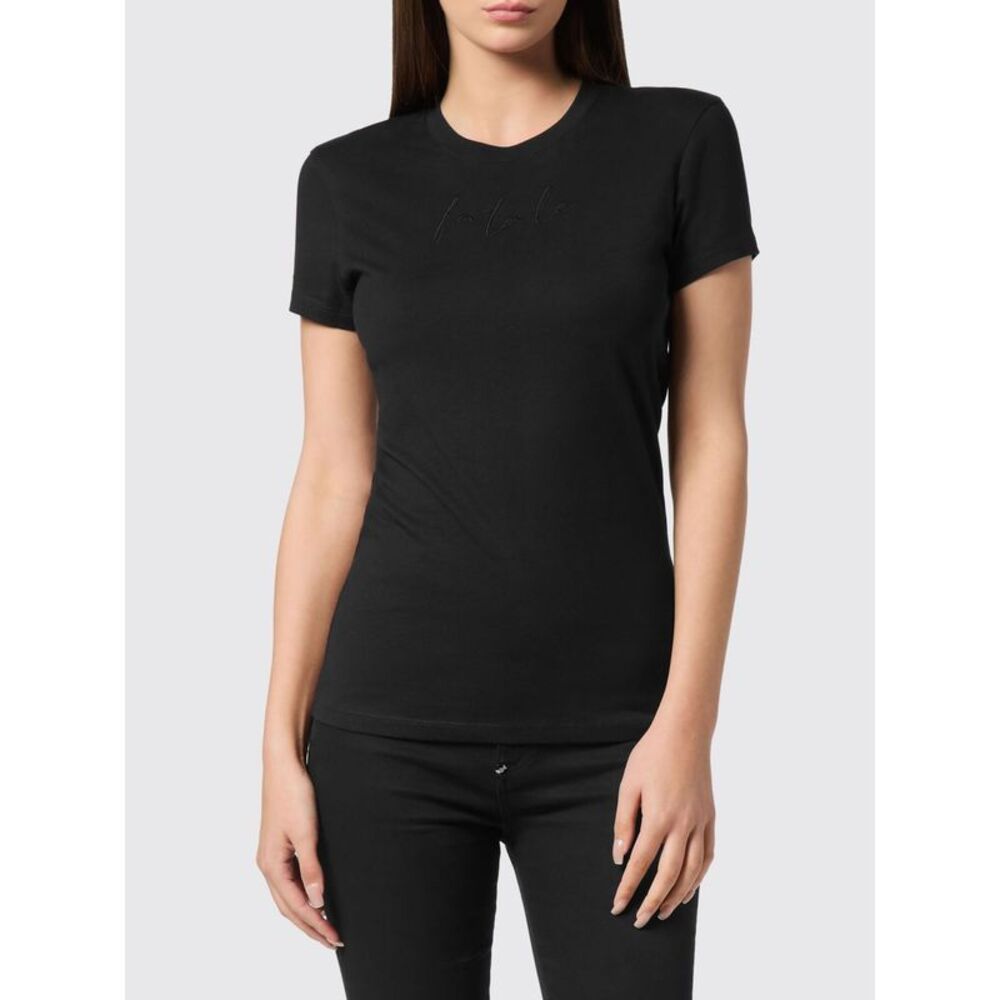 Philipp Plein Women Philipp Plein Slim-Fit Cotton T-Shirt With Tone-On-Tone Logo